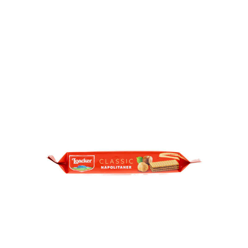 Loacker Classic Napolitaner Wafer con crema alle Nocciole 100% Italiane 45gx4