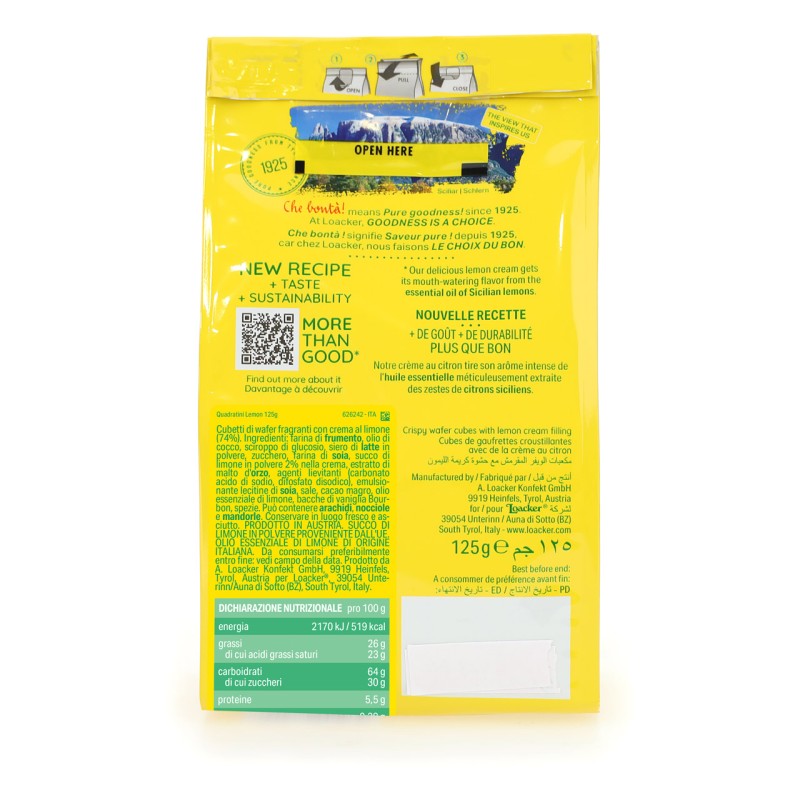 Loacker Quadratini Lemon 125g