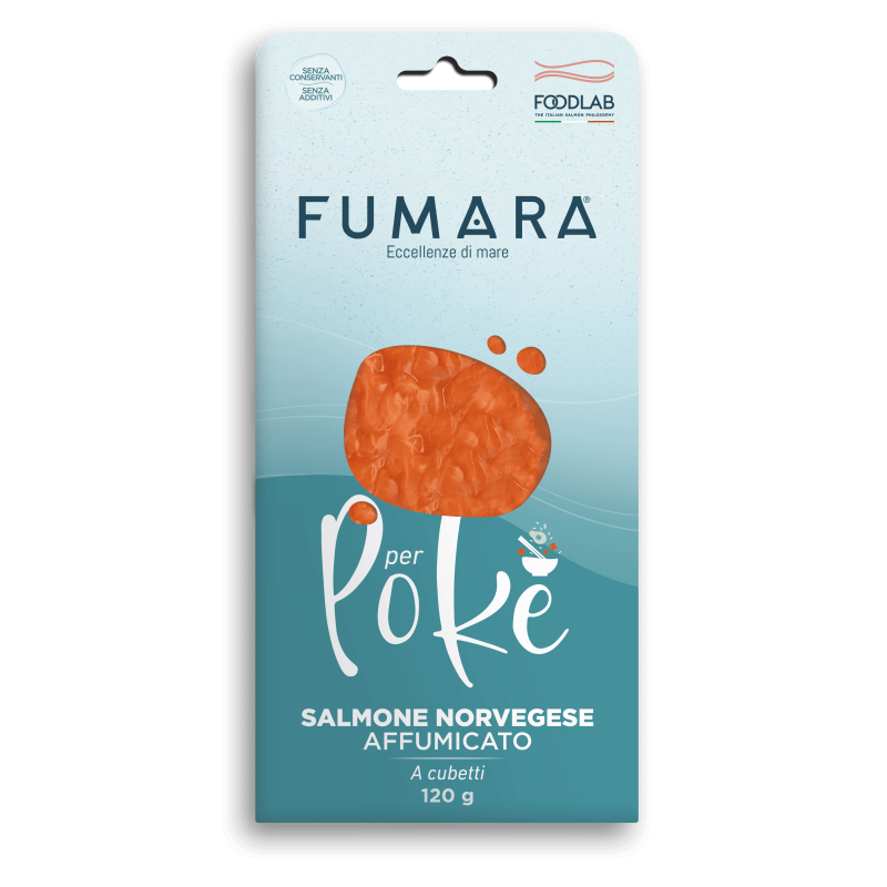 Salmone Norvegese Affumicato a Cubetti per Poké 120g