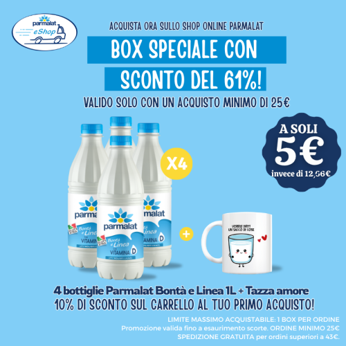 Promo speciale latte Parmalat + Tazza