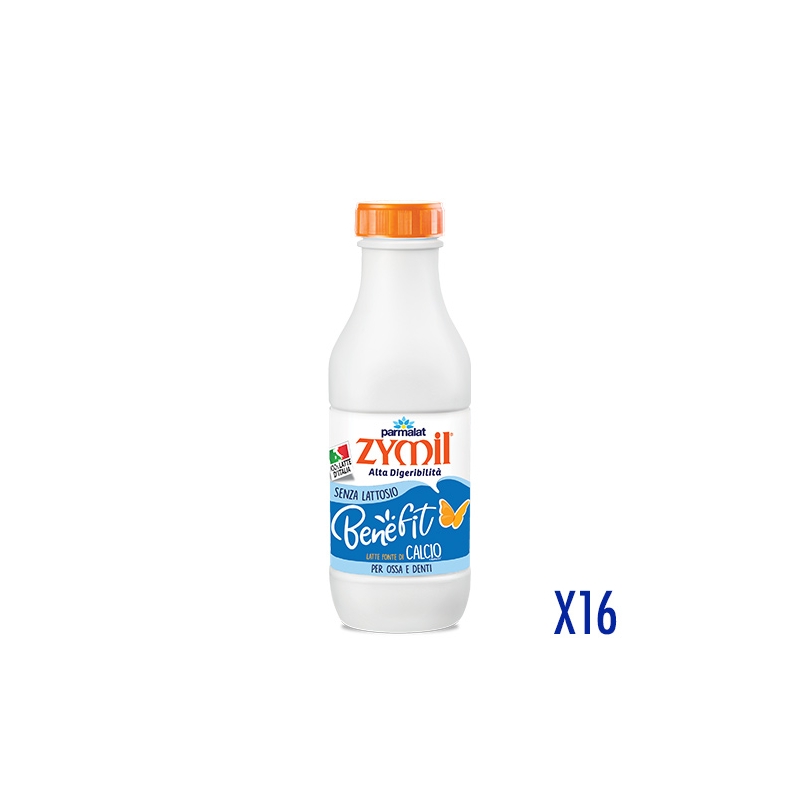 Parmalat Zymil Latte Benefit Calcio Senza Lattosio 1000 ml 16 bottiglie Box