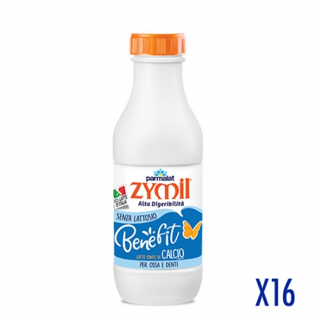 Parmalat Zymil Latte Benefit Calcio Senza Lattosio 1000 ml 16 bottiglie Box