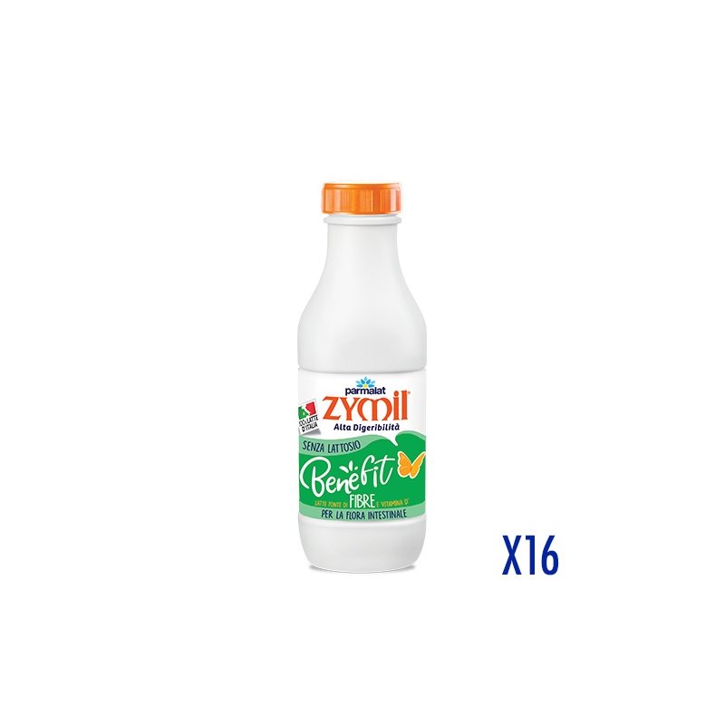 Parmalat Zymil Latte Benefit Fibre Senza Lattosio 1000 ml 16 bottiglie Box